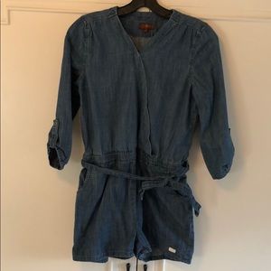 Adorable lightweight denim romper
